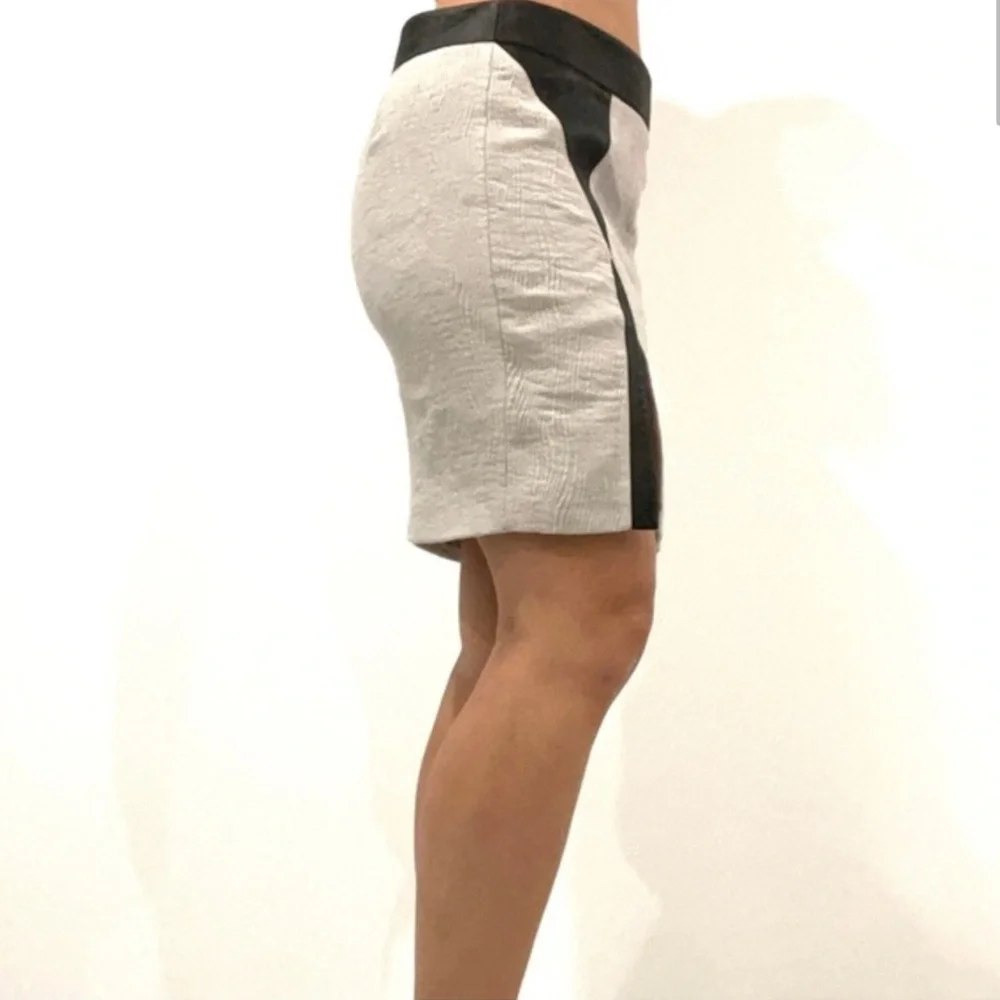 Helmut Lang Cream and Black Asymmetrical Mini Skirt - Picture 3 of 9